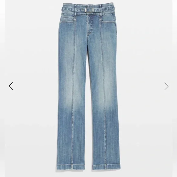 WHBM Extra High-Rise Trouser Everyday Soft Size 6 Medium Wash Blue EUC $120 KL - Picture 5 of 16